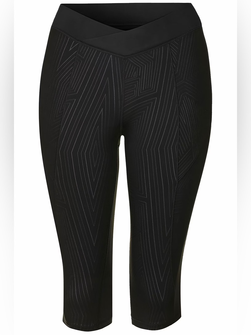IVY PARK Black Geometric Print Capri Leggings